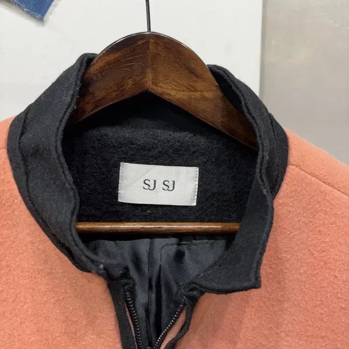 (85) SJSJ 한섬 여성 캐주얼 배색 캐시미어 울 롱코트 상품이미지2