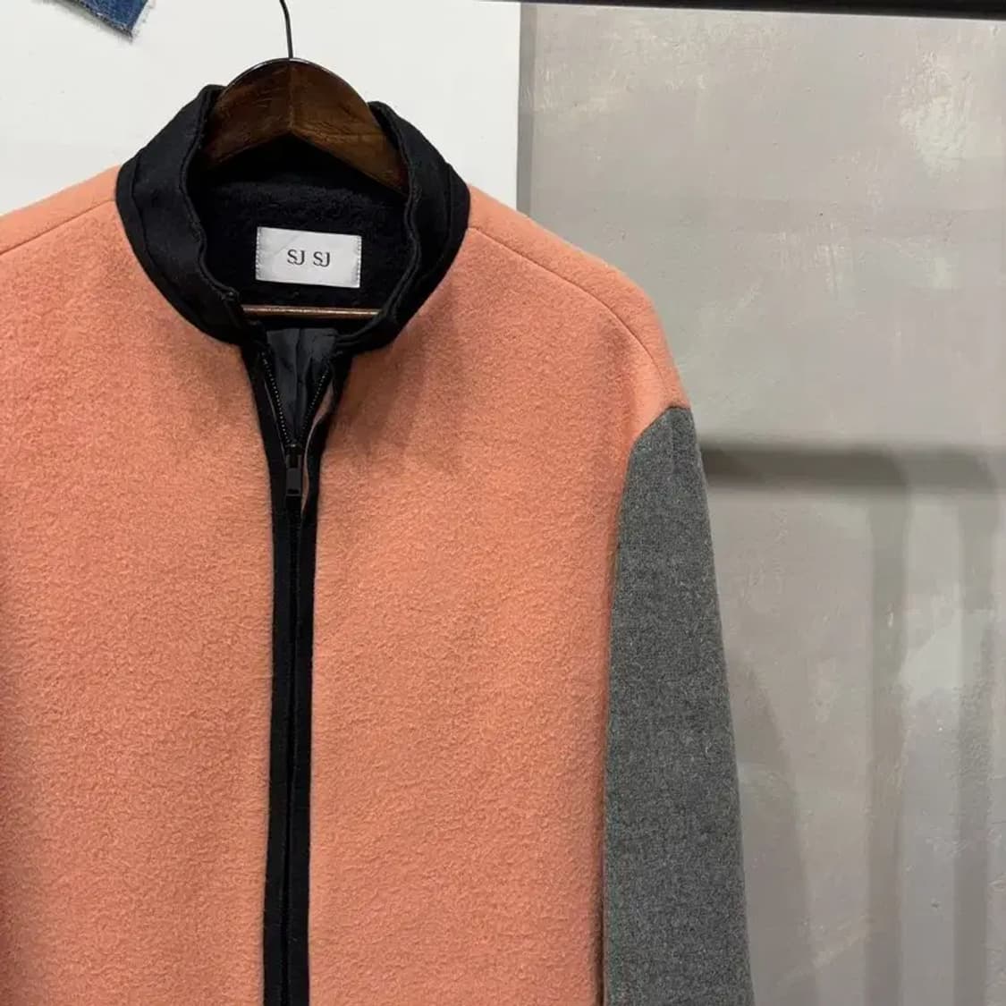 (85) SJSJ 한섬 여성 캐주얼 배색 캐시미어 울 롱코트 상품이미지3