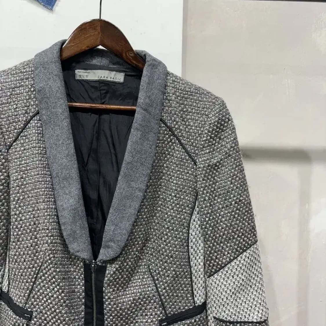 (95) 자라 ZARA 여성 캐주얼 턱시도 트위드 자켓 상품이미지3