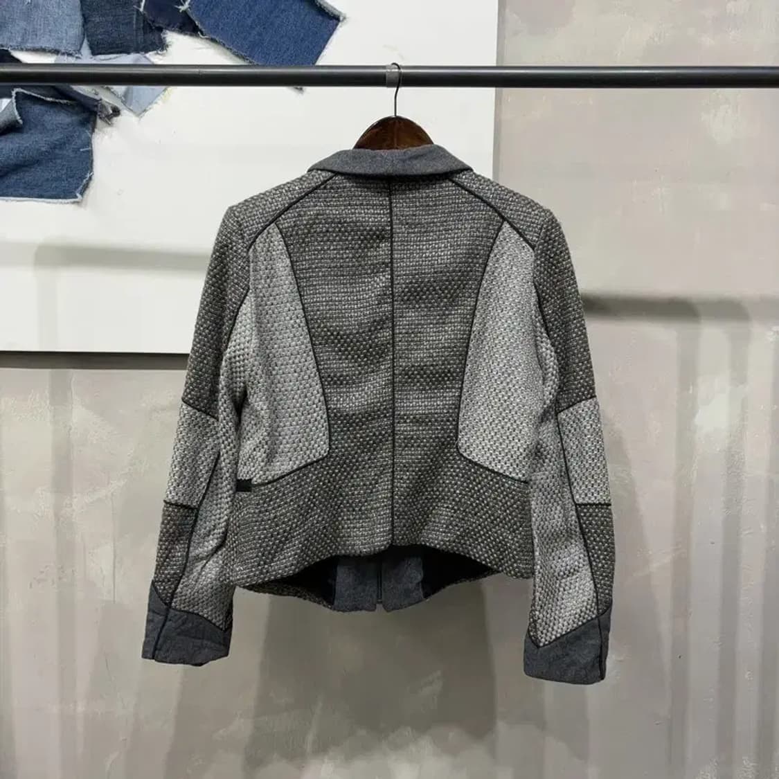 (95) 자라 ZARA 여성 캐주얼 턱시도 트위드 자켓 상품이미지4