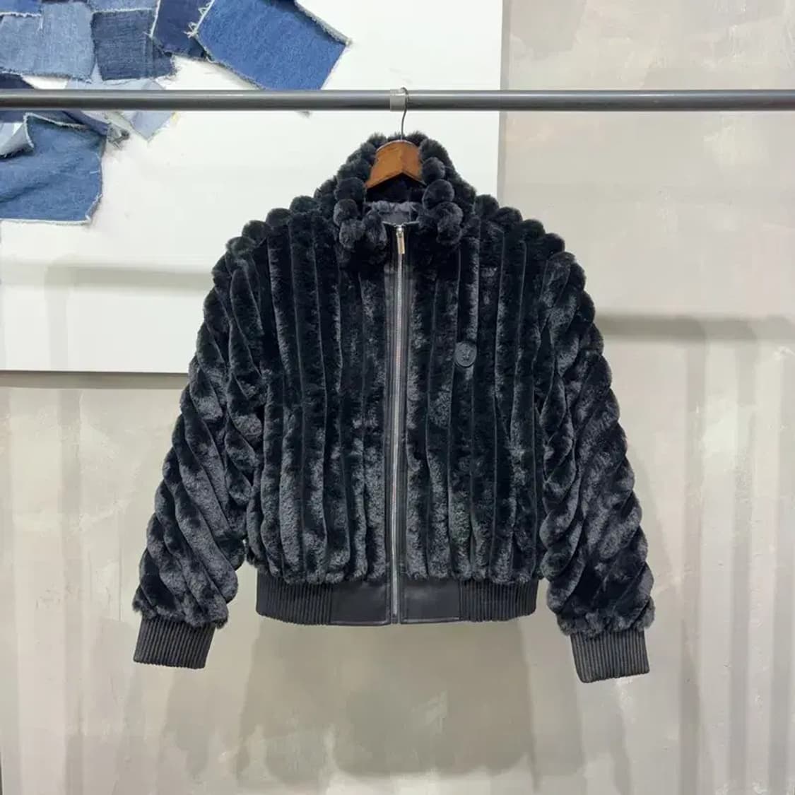 (85) 이상봉 여성 캐주얼 인조가죽 퍼 블루종 자켓 상품이미지1