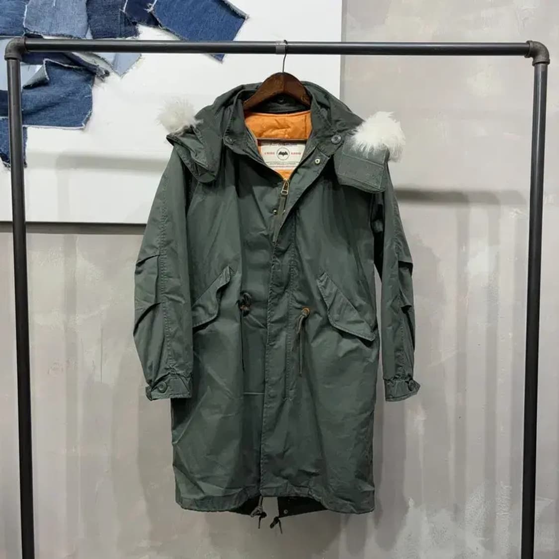 (90) 카이아크만 여성 빈티지 롱 패디드 M65 야상 개파카 상품이미지1