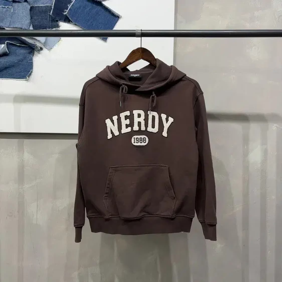 (90) 널디 여성 캐주얼 스트릿 자수 후드티 상품이미지1