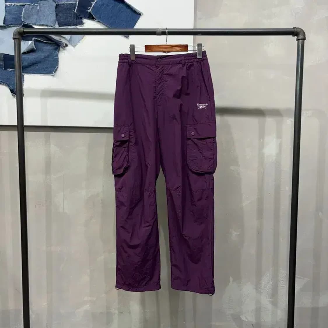 (27~29인치) 리복 여성 캐주얼 밴딩 나일론 카고팬츠 바지 상품이미지1