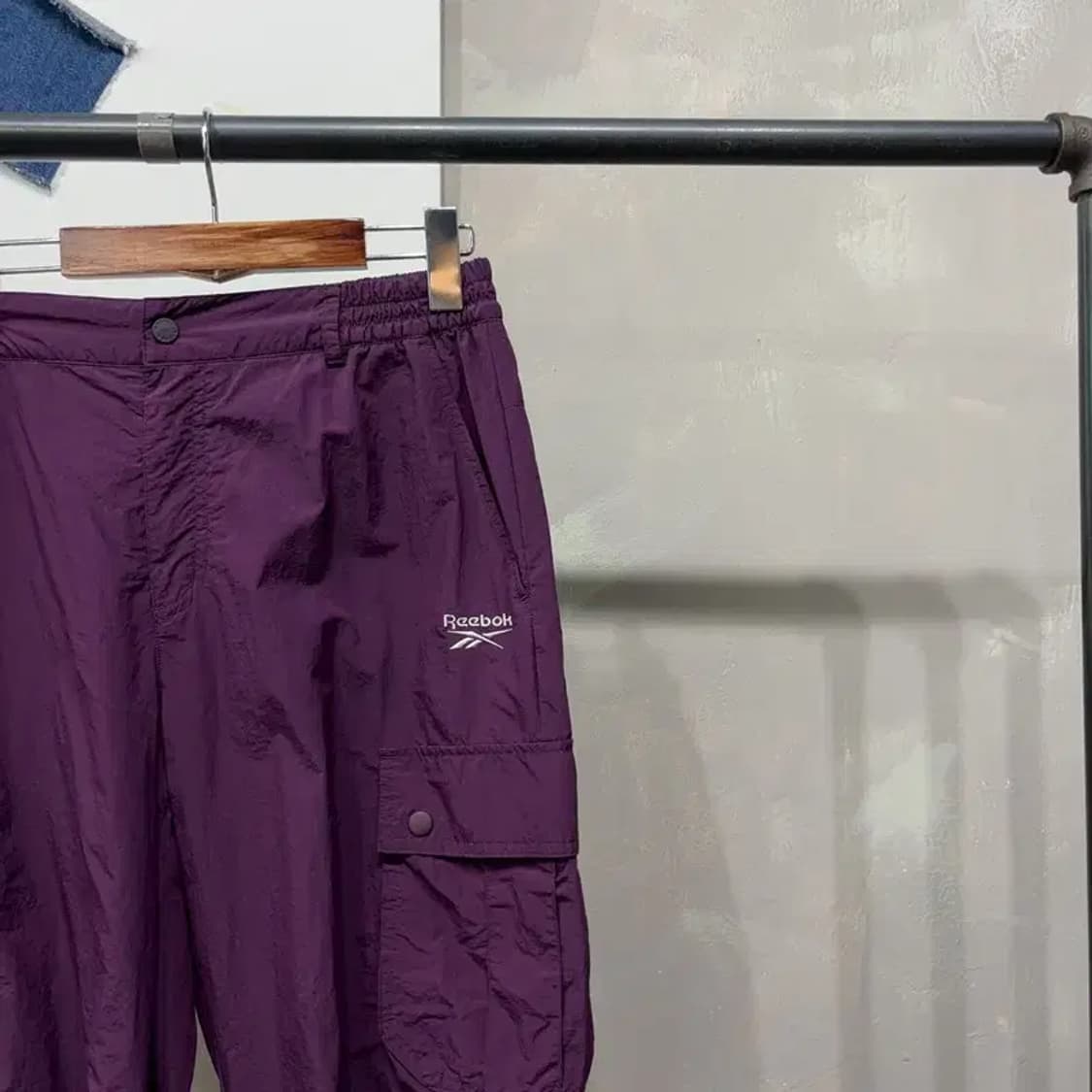 (27~29인치) 리복 여성 캐주얼 밴딩 나일론 카고팬츠 바지 상품이미지3