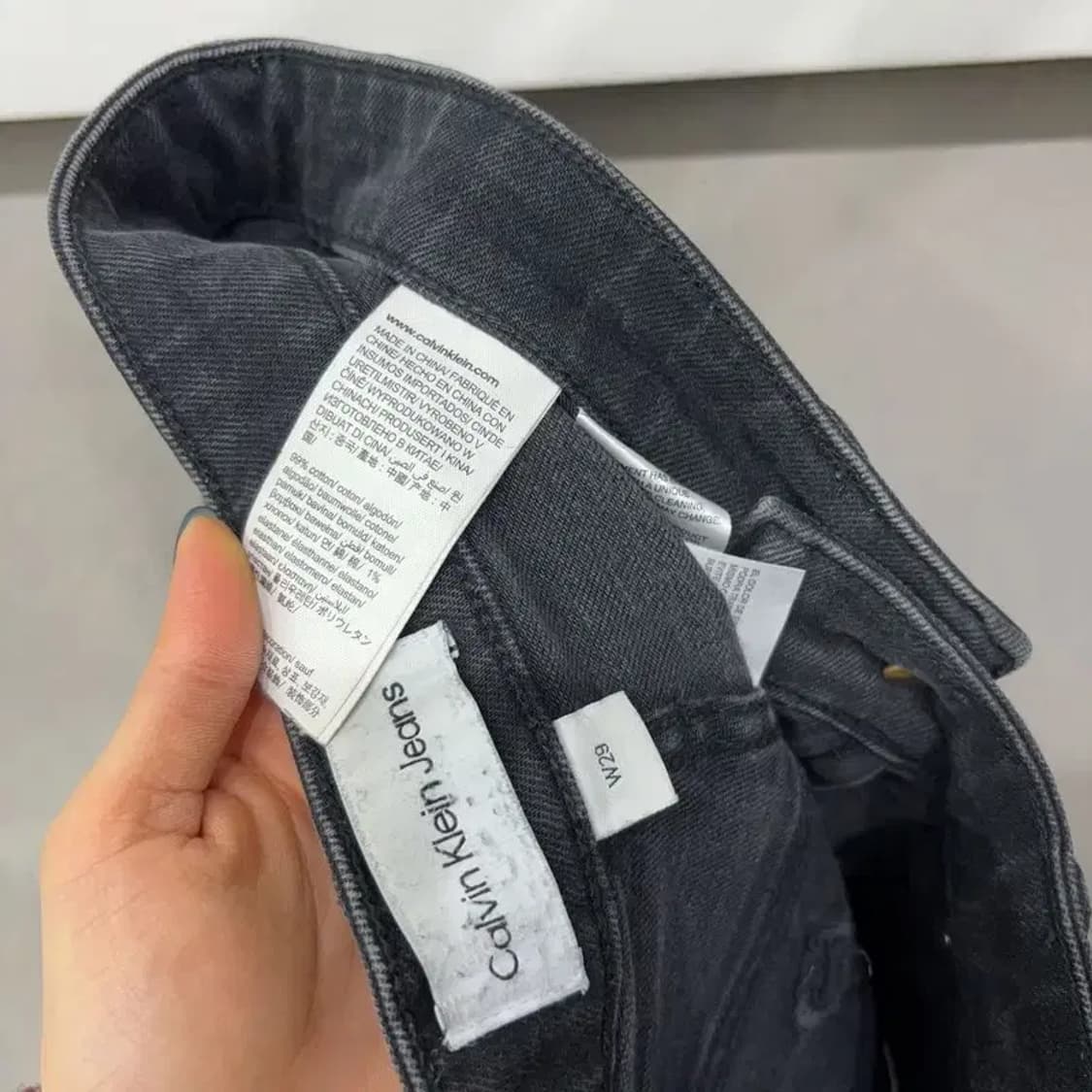 (29인치) 캘빈클라인 CK 캐주얼 스판 흑청바지 데님팬츠 상품이미지5