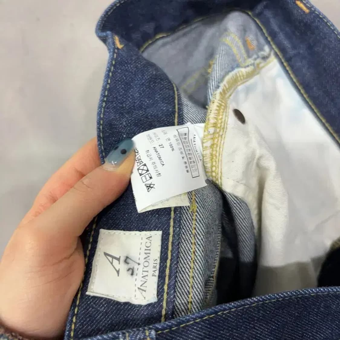 (27인치) 아나토미카 여성 캐주얼 셀비지 생지 진청바지 데님팬츠 상품이미지5