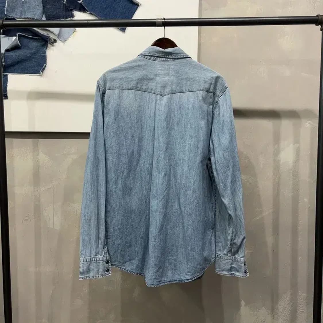 (110) 아메리칸이글 빈티지 웨스턴 투포켓 데님 셔츠 청남방 상품이미지4