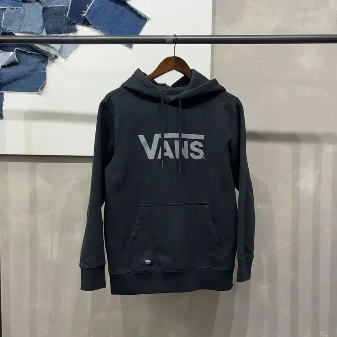 (95) 반스 스트릿 캐주얼 빅로고 프린팅 기모 후드티 상품이미지1