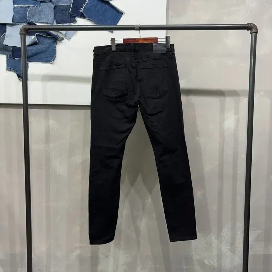 (31인치) H.M 흐앤므 스판 디스트로이드 스키니블랙진 흑청바지 상품이미지4