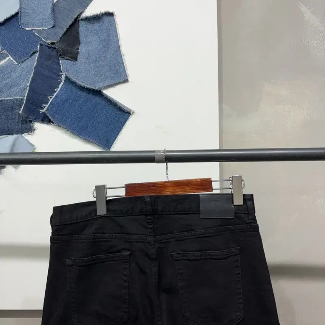 (31인치) H.M 흐앤므 스판 디스트로이드 스키니블랙진 흑청바지 상품이미지5