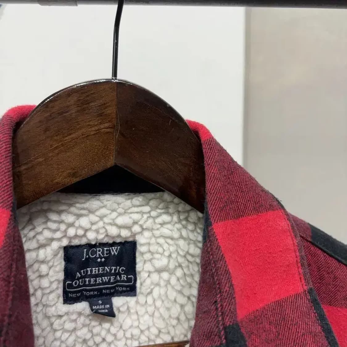 (95) 제이크루 캐주얼 스트릿 투포켓 양털 체크 셔츠 남방 상품이미지2