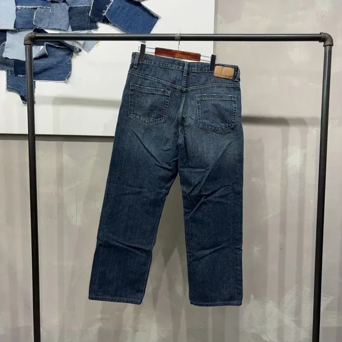 (33인치) 캘빈클라인 CK 스트릿 워싱 진청바지 데님팬츠 상품이미지3