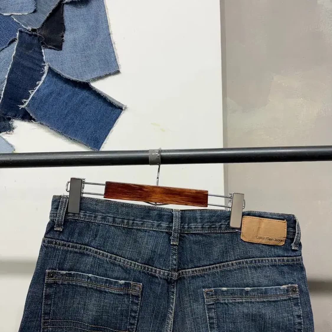 (33인치) 캘빈클라인 CK 스트릿 워싱 진청바지 데님팬츠 상품이미지4