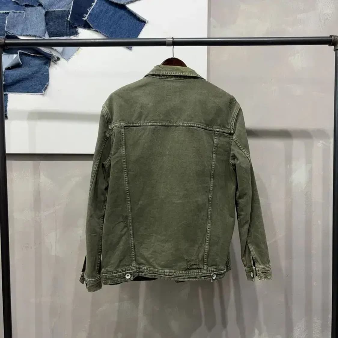 (100) 자라 ZARA 캐주얼 스트릿 피그먼트 데님 트러커 자켓 상품이미지4