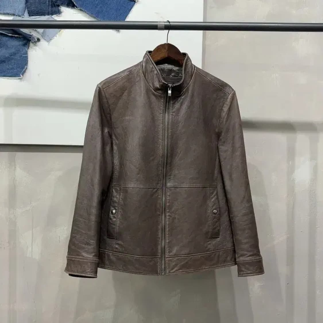 (100) 인디안 빈티지 양가죽 리얼 래더 라이더자켓 상품이미지1