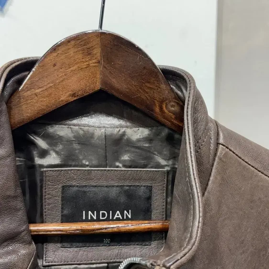 (100) 인디안 빈티지 양가죽 리얼 래더 라이더자켓 상품이미지2