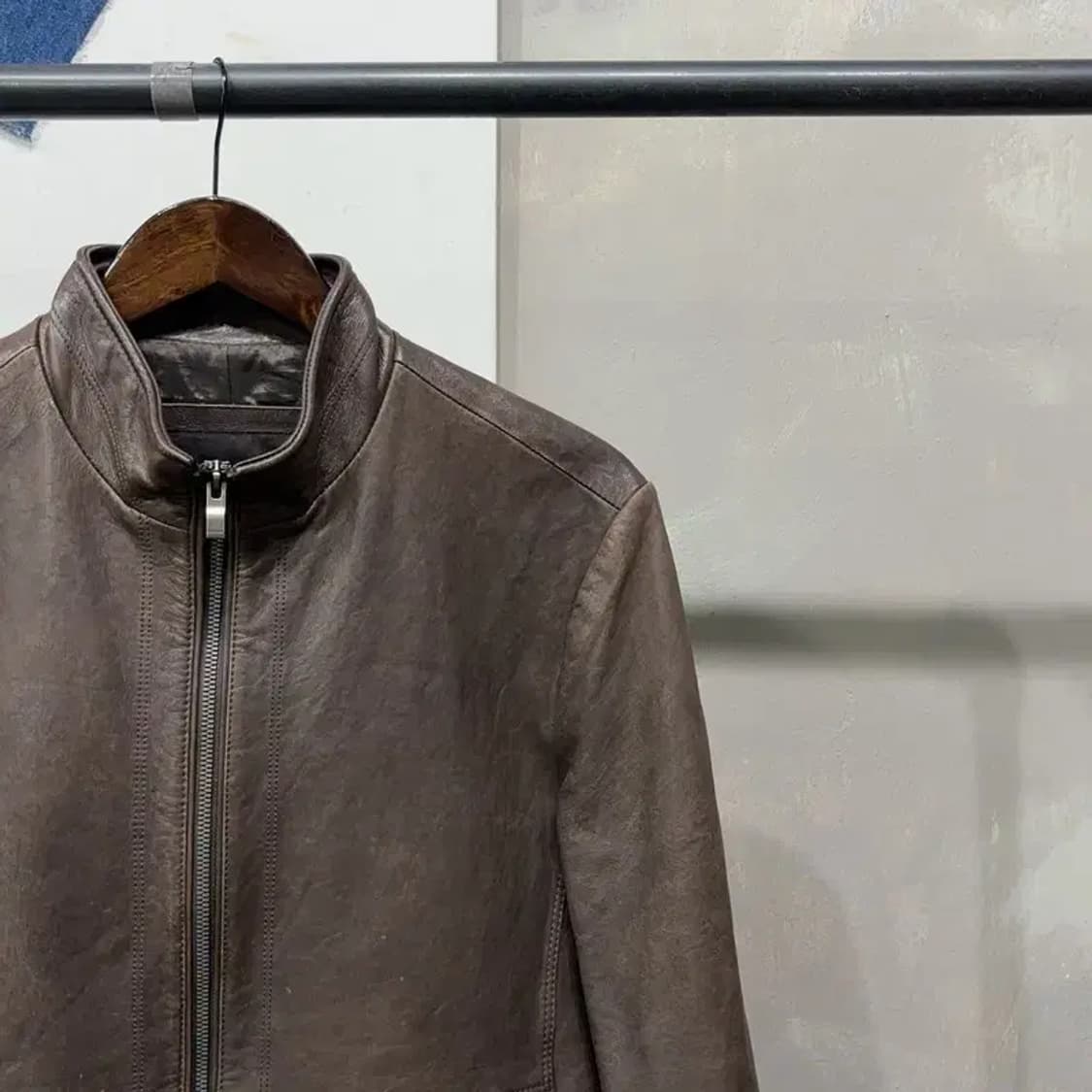 (100) 인디안 빈티지 양가죽 리얼 래더 라이더자켓 상품이미지3