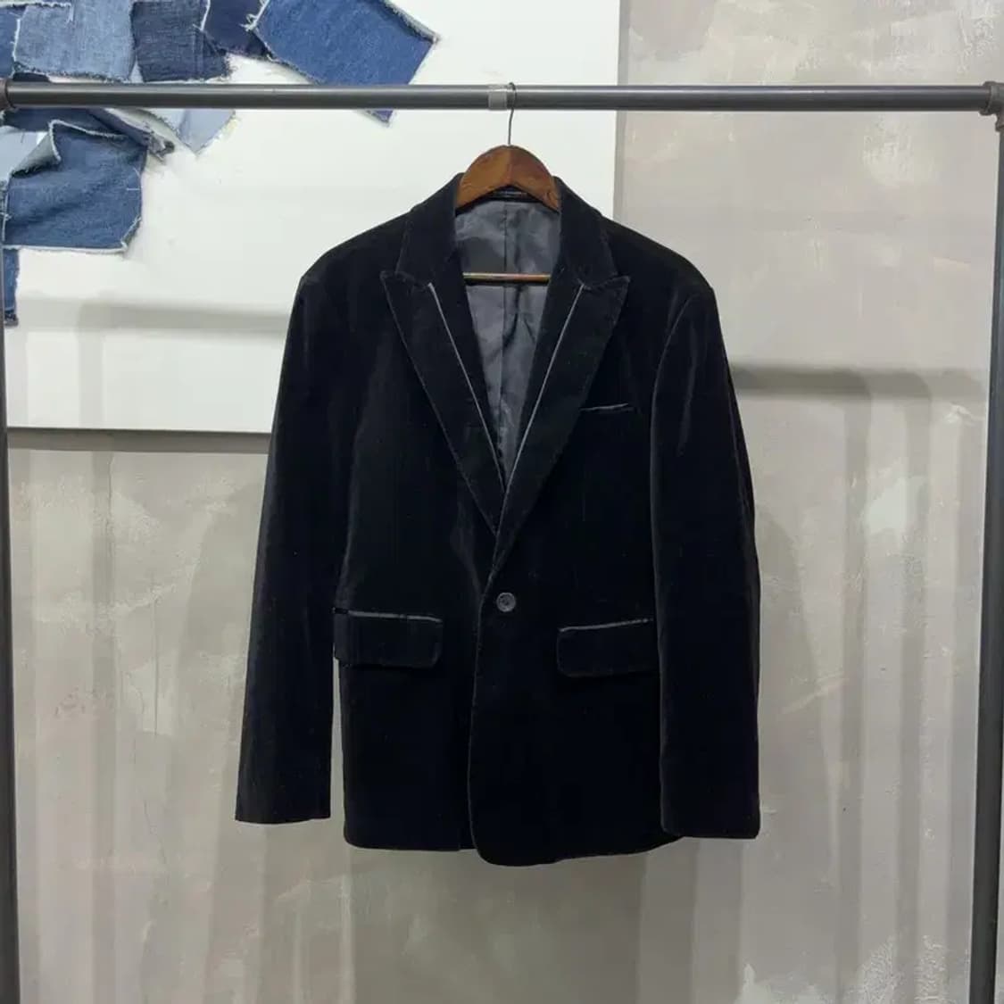 (105) 지오다노 캐주얼 클래식 원버튼 벨벳 블레이저 자켓 상품이미지1