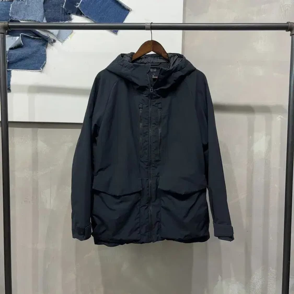 (100) 유니클로 캐주얼 하이브리드 후드 다운 파카 패딩 자켓 상품이미지1