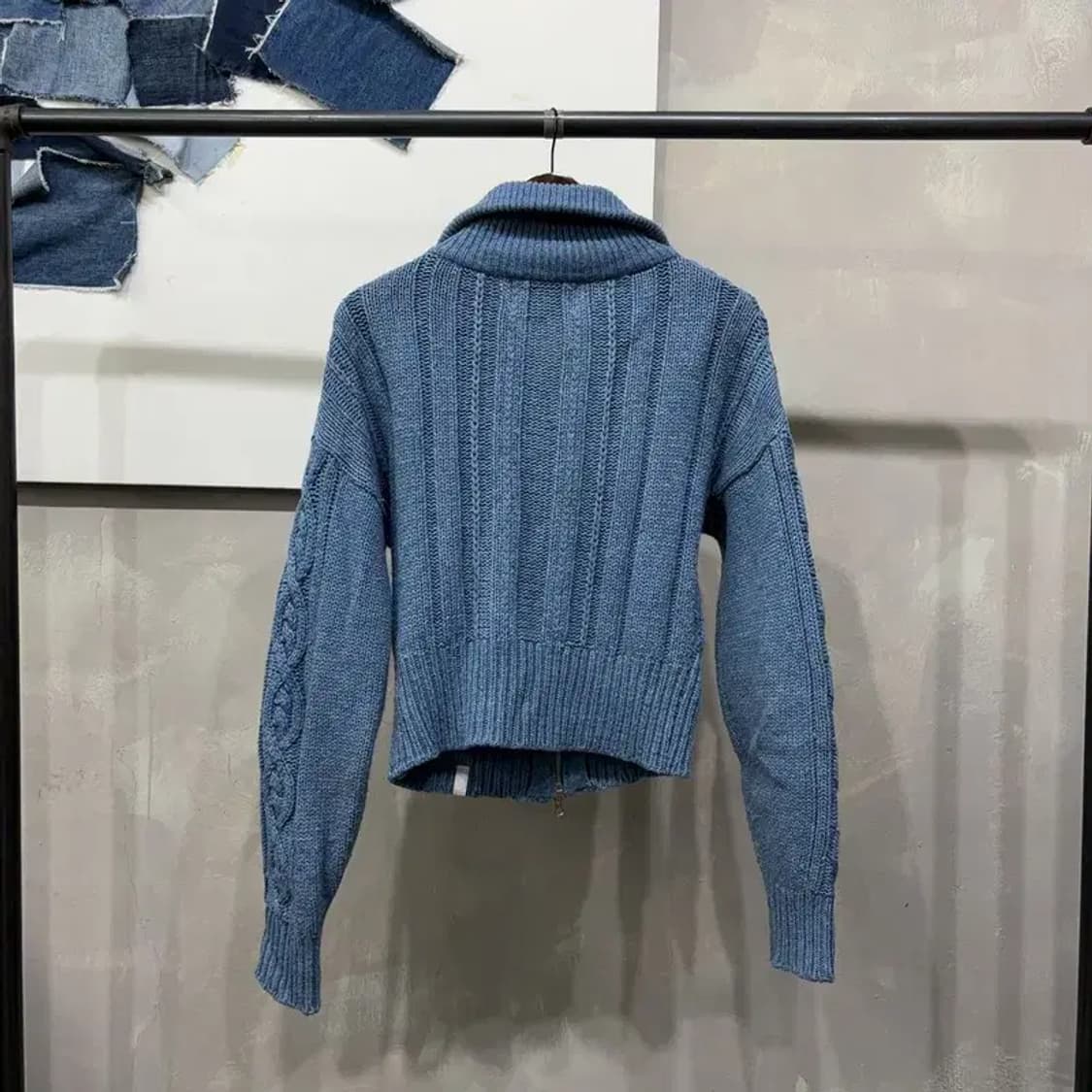 (F) 시티브리즈 여성 캐주얼 꽈배기 케이블 니트집업 자켓 상품이미지4