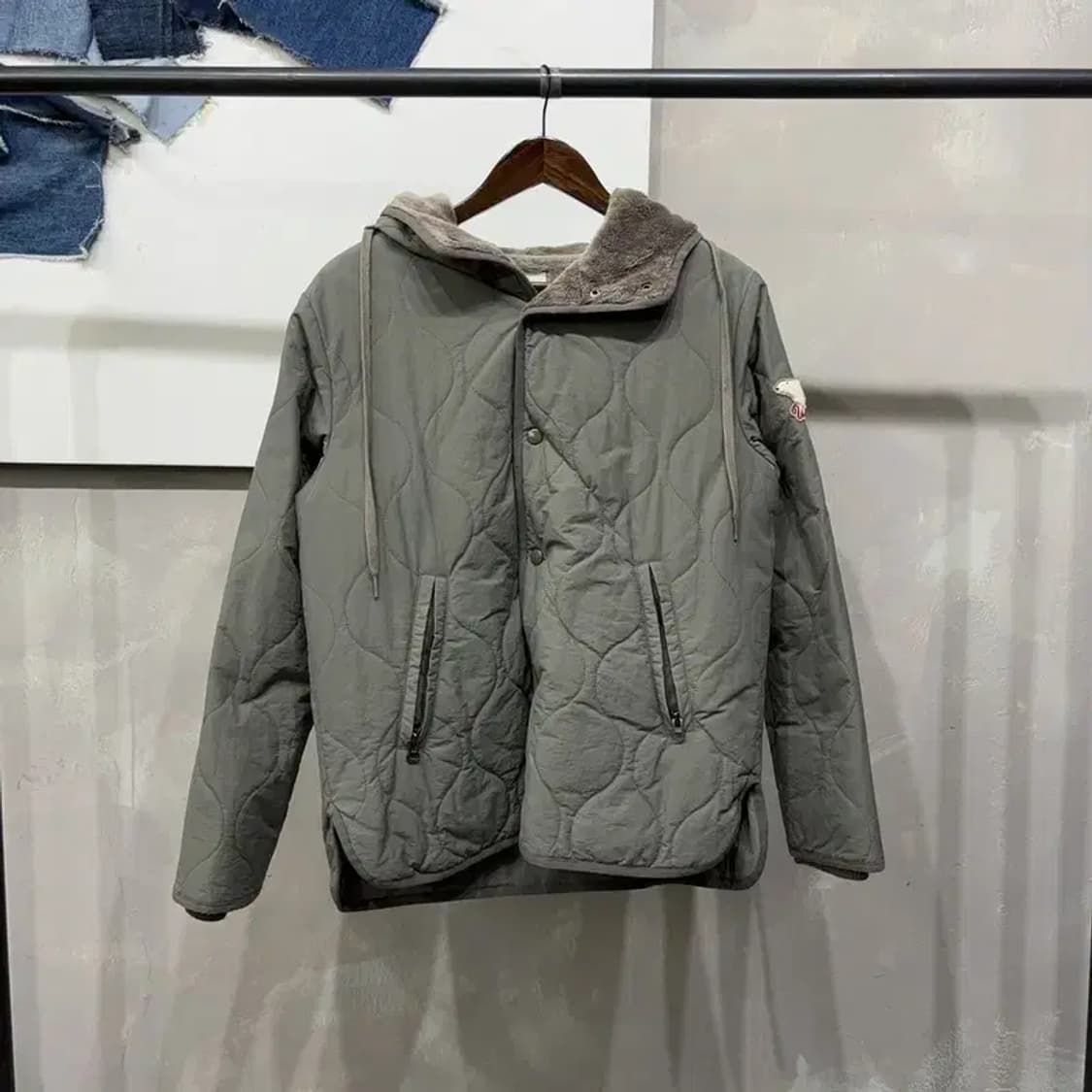 (F) 지프 여성 캐주얼 양털 기모 퀼팅 경량패딩 상품이미지1