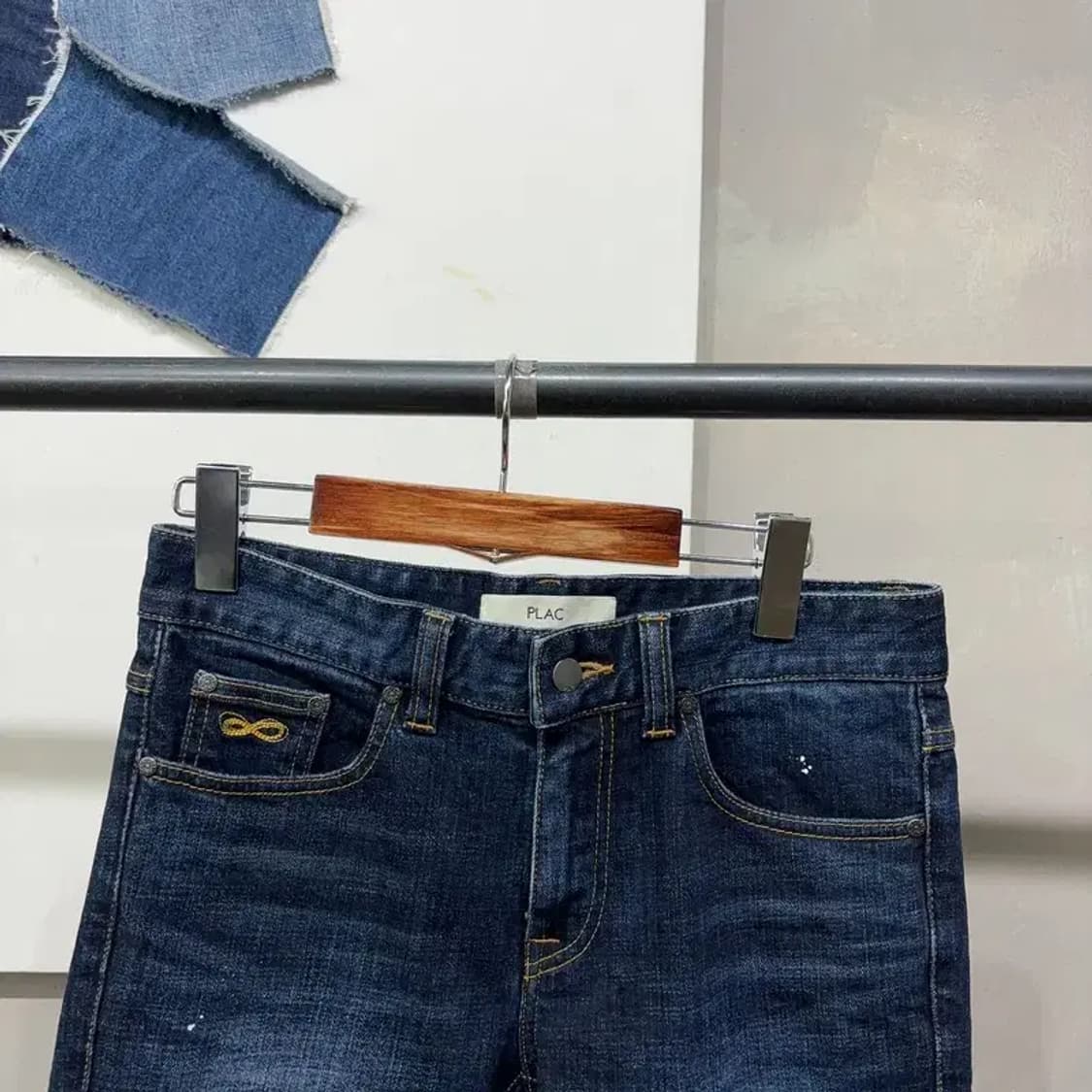 (30인치) 플랙진 캐주얼 디스트로이드 워싱 진청바지 데님팬츠 상품이미지2