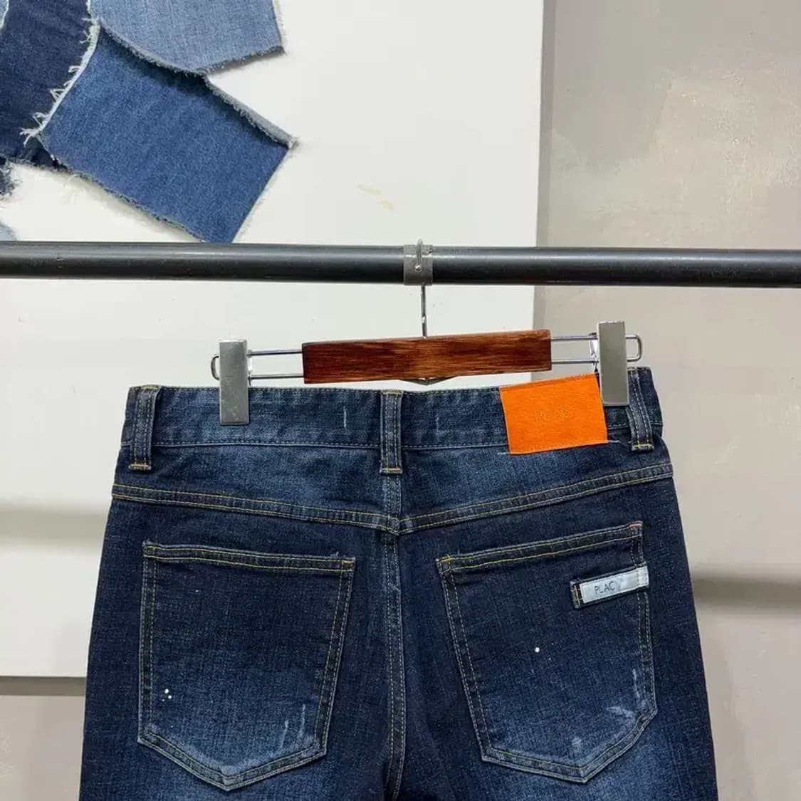 (30인치) 플랙진 캐주얼 디스트로이드 워싱 진청바지 데님팬츠 상품이미지4