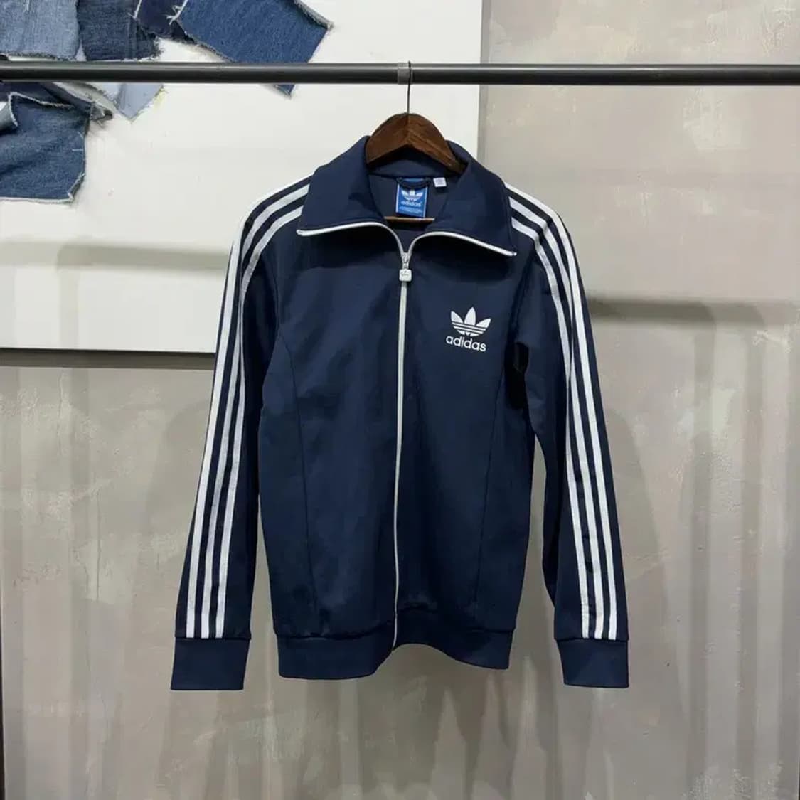 (100) 아디다스 스트릿 네이비 유로파 저지 집업 트랙탑 상품이미지1
