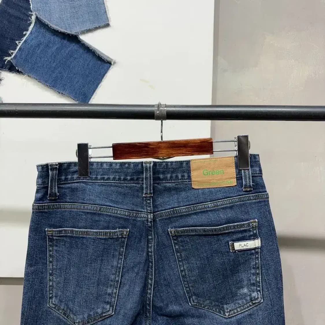 (30인치) 플랙진 캐주얼 스판 워싱 진청바지 데님팬츠 상품이미지4