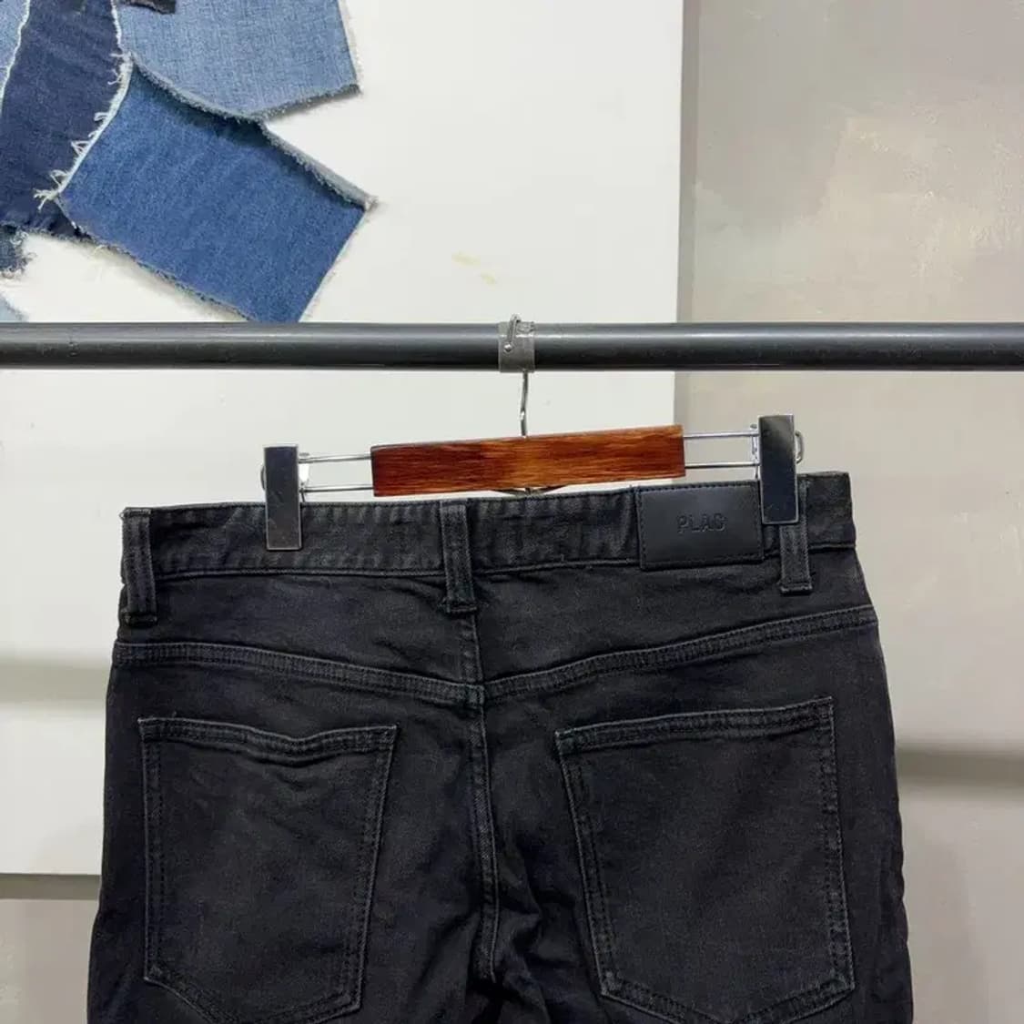 (32인치) 플랙진 캐주얼 스판 흑청바지 블랙진 데님팬츠 상품이미지4