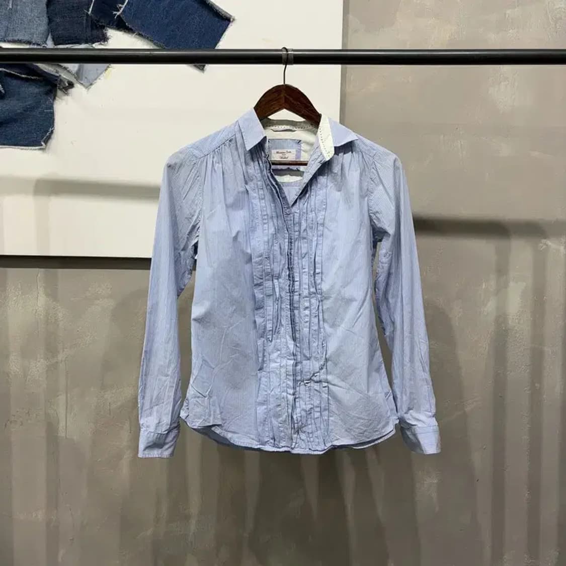 (85) 마시모두띠 여성 캐주얼 프릴 스트라이프 셔츠 남방 상품이미지1