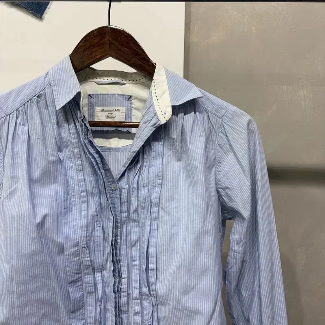 (85) 마시모두띠 여성 캐주얼 프릴 스트라이프 셔츠 남방 상품이미지3