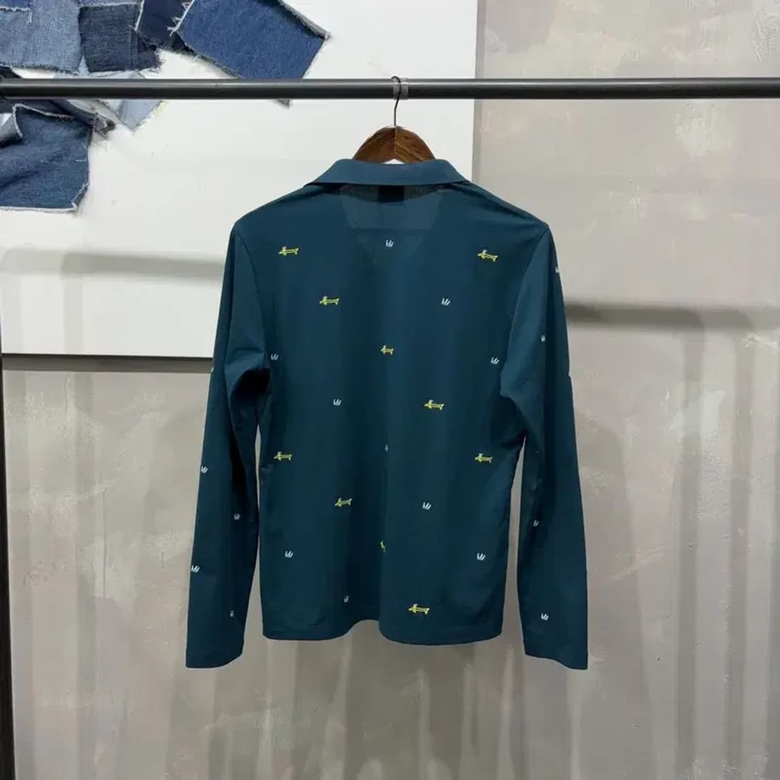 (100) 루이까스텔 여성 골프 스포츠 자수 기능성 긴팔 카라티 상품이미지4