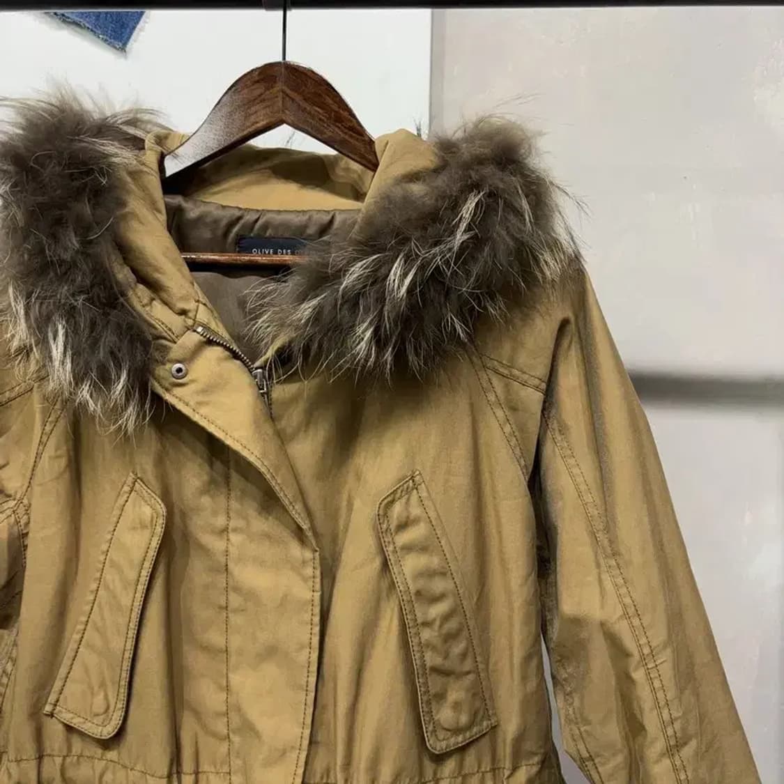 (85) 올리브데올리브 여성 캐주얼 롱 야상 점퍼 상품이미지3