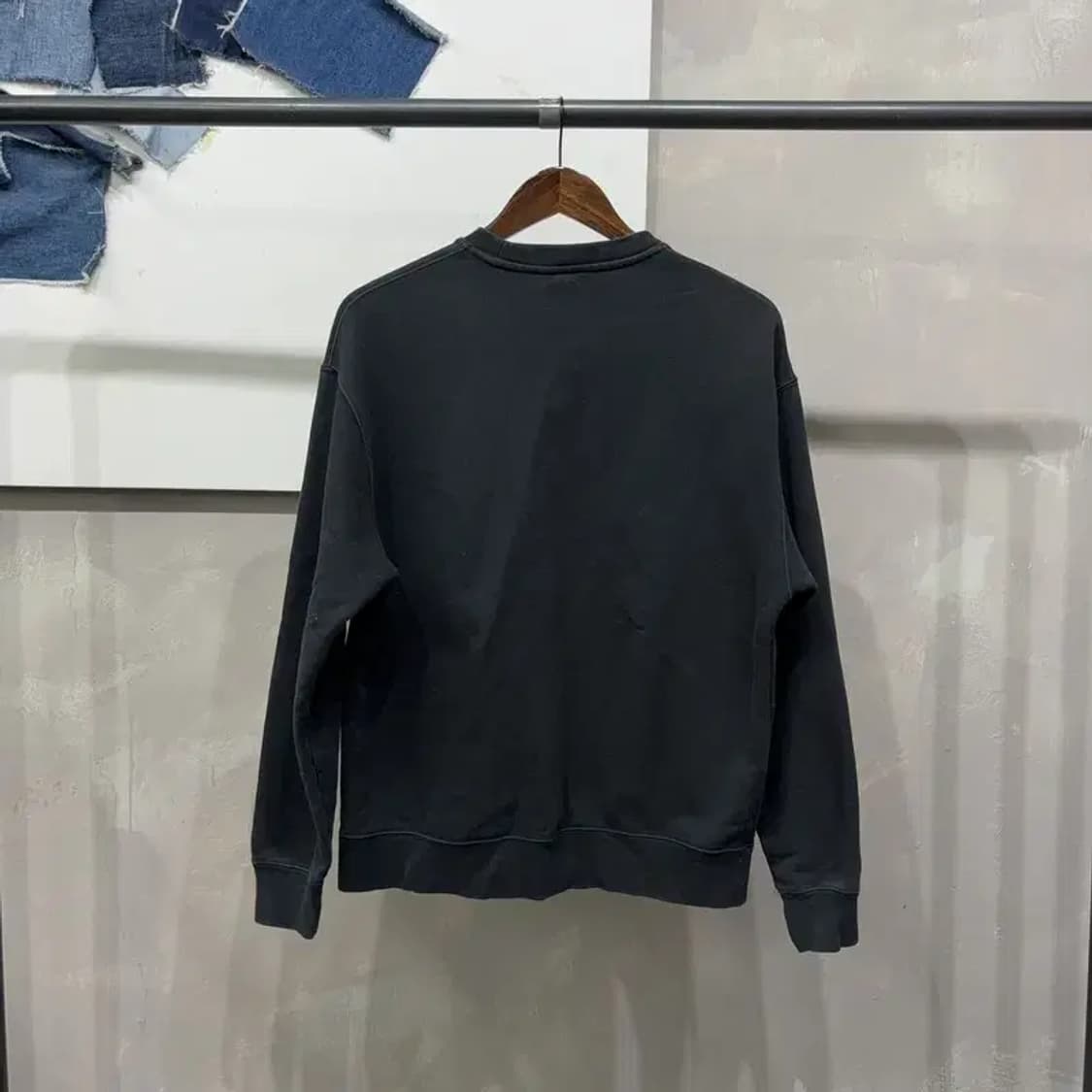 (95) 리 LEE 스트릿 중앙로고 블랙 맨투맨 긴팔 티 상품이미지4