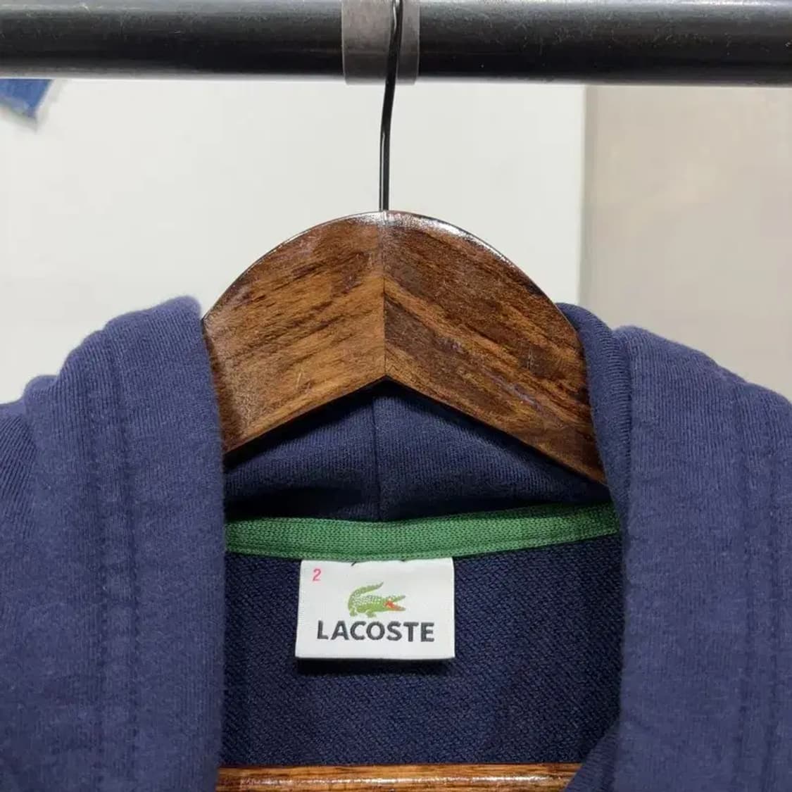 (95) 라코스테 여성 캐주얼 자수 네이비 후드티 상품이미지2