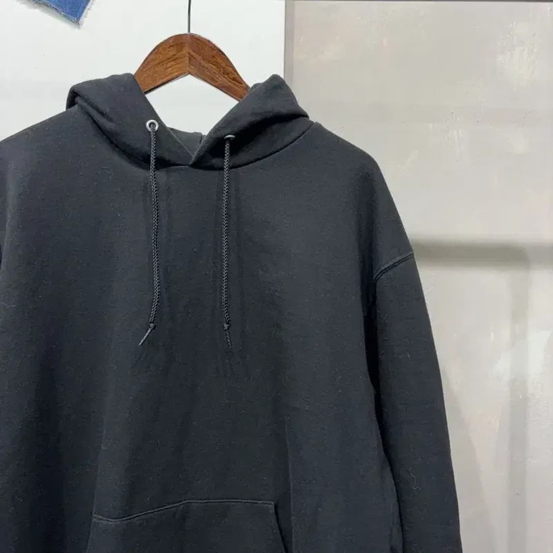 (110) 챔피온 캐주얼 스트릿 블랙 기모 후드티 상품이미지3