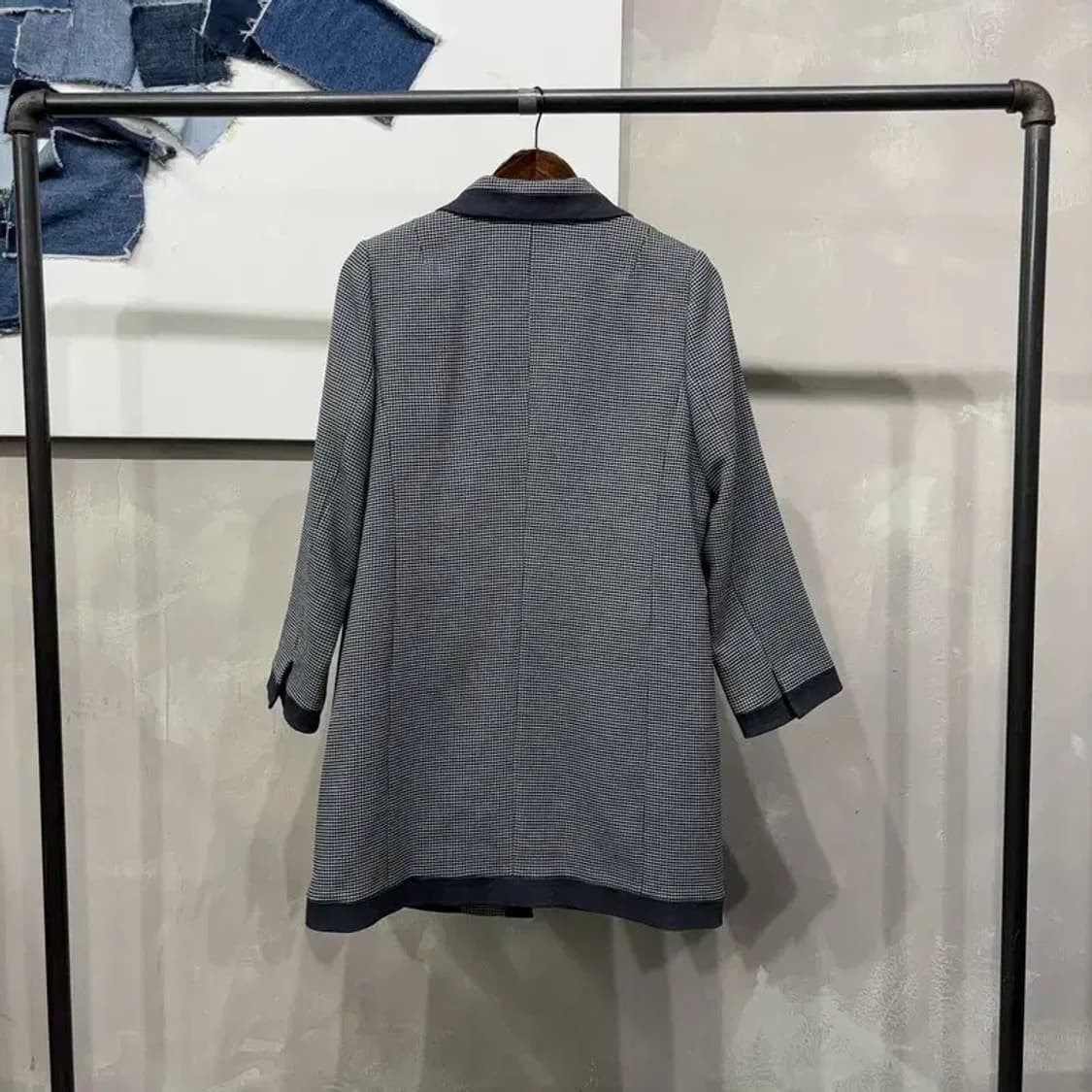 (77) 발렌시아 여성 캐주얼 체크 패턴 울 코트 자켓 상품이미지4