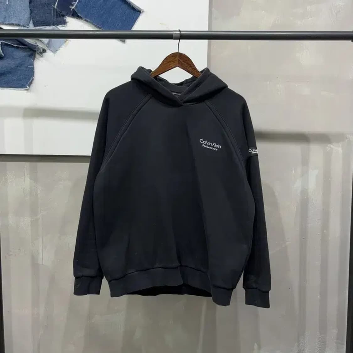 (100) 캘빈클라인 CK 캐주얼 프린팅 기모 후드티 상품이미지1