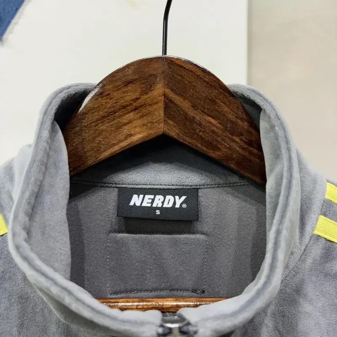 (95) 널디 스트릿 캐주얼 벨벳 배색 집업 자켓 상품이미지2