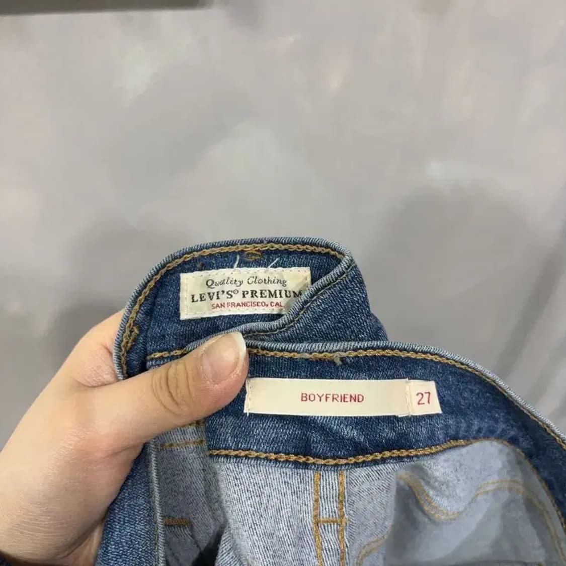 (27인치) 리바이스 여성 보이프렌드핏 빅E 스판 청바지 데님팬츠 상품이미지6