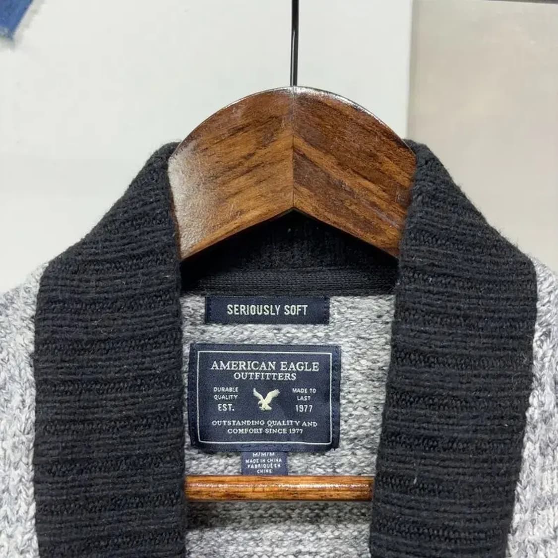 (95) 아메리칸이글 캐주얼 니트 블루종 바시티 자켓 상품이미지2