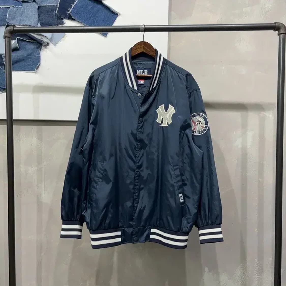 (110) MLB 뉴욕양키스 올드스쿨 야구잠바 바시티자켓 상품이미지1