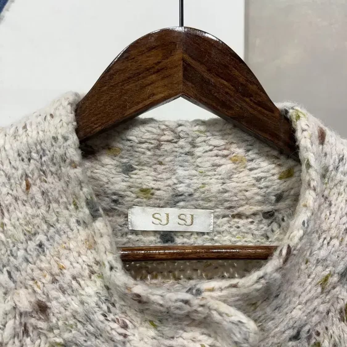 (90) SJSJ 한섬 여성 캐주얼 3버튼 포켓 울 니트 롱코트 상품이미지2