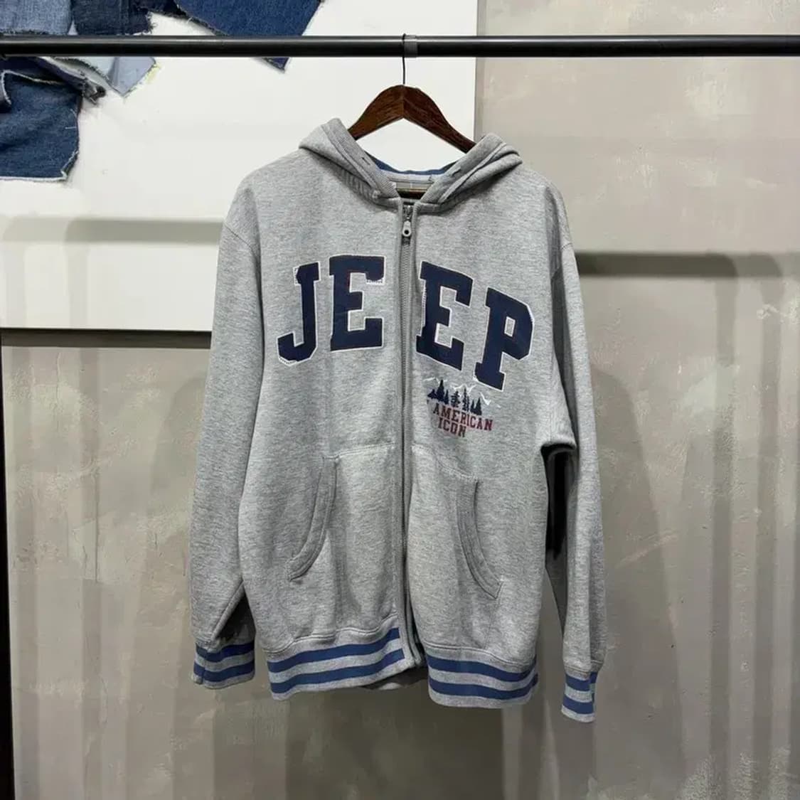 (105) 지프 캐주얼 프린팅 기모 후드집업 자켓 상품이미지1