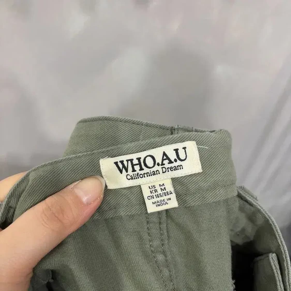 (26인치) 후아유 여성 캐주얼 벨티드 투포켓 미니스커트 치마 상품이미지5