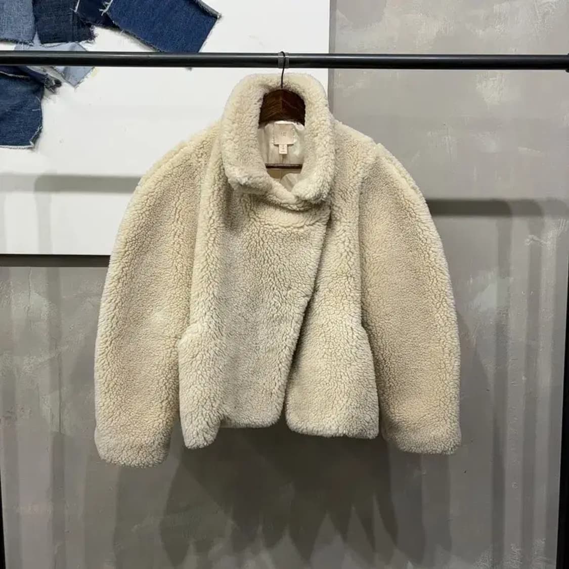 (85) H.M 흐앤므 여성 양털 뽀글이 퍼 자켓 상품이미지1