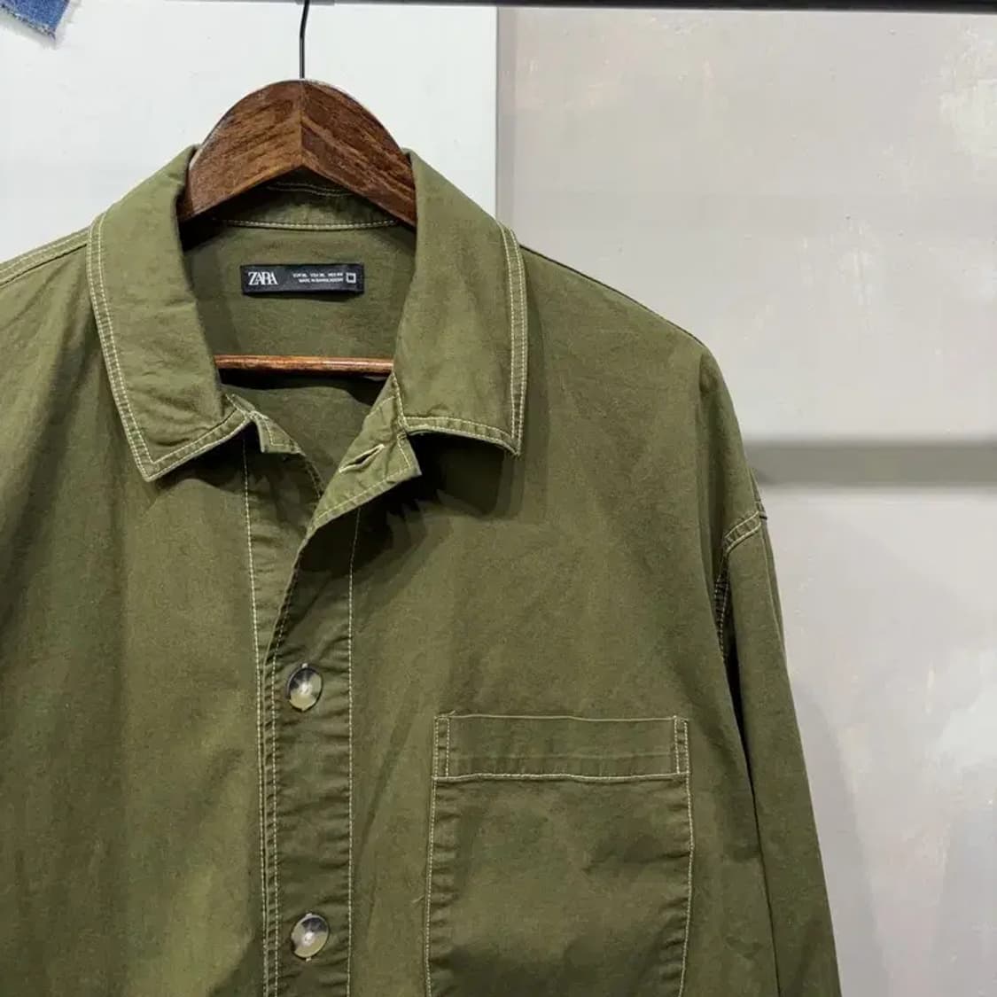 (110) 자라 ZARA 캐주얼 스티치 포켓 셔츠 자켓 상품이미지3