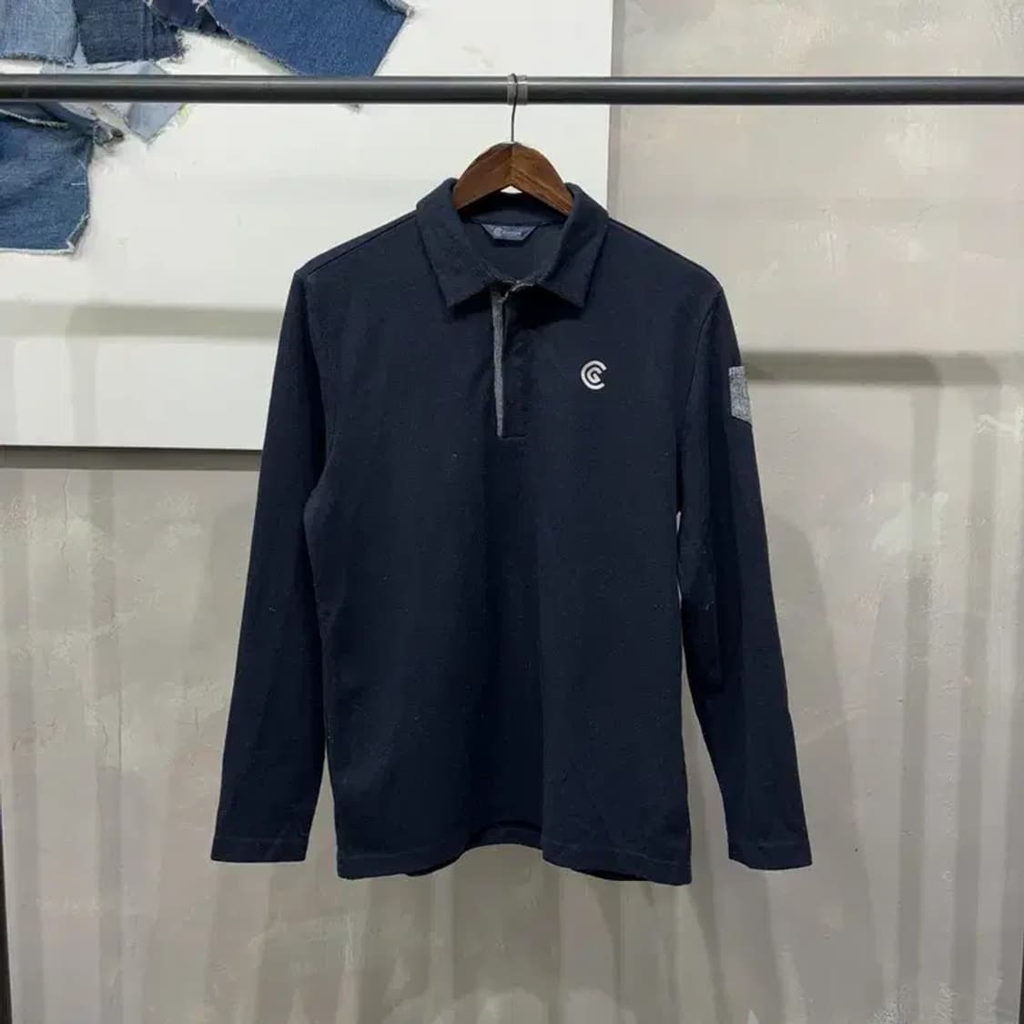 (95) 클리브랜드 골프 스포츠 카라 반집업 긴팔 티 상품이미지1